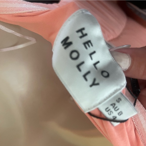 HELLO MOLLY STYLE POINTS MIDI DRESS PINK sz small - Picture 9 of 11